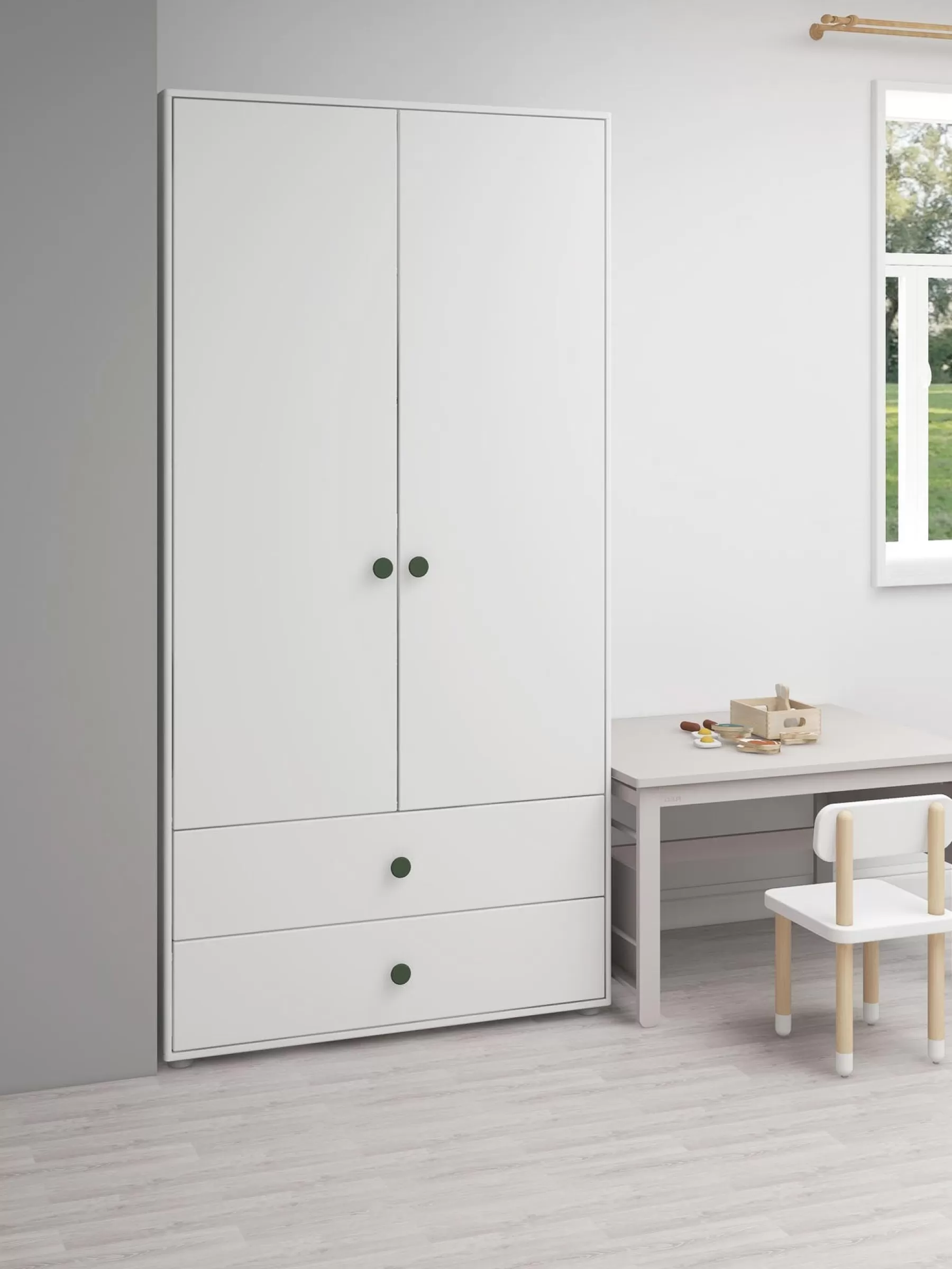 FLEXA Armoire, 2 portes + 2 tiroirs