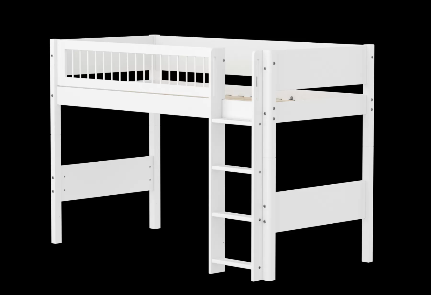 FLEXA Semi-high bed w. straight ladder