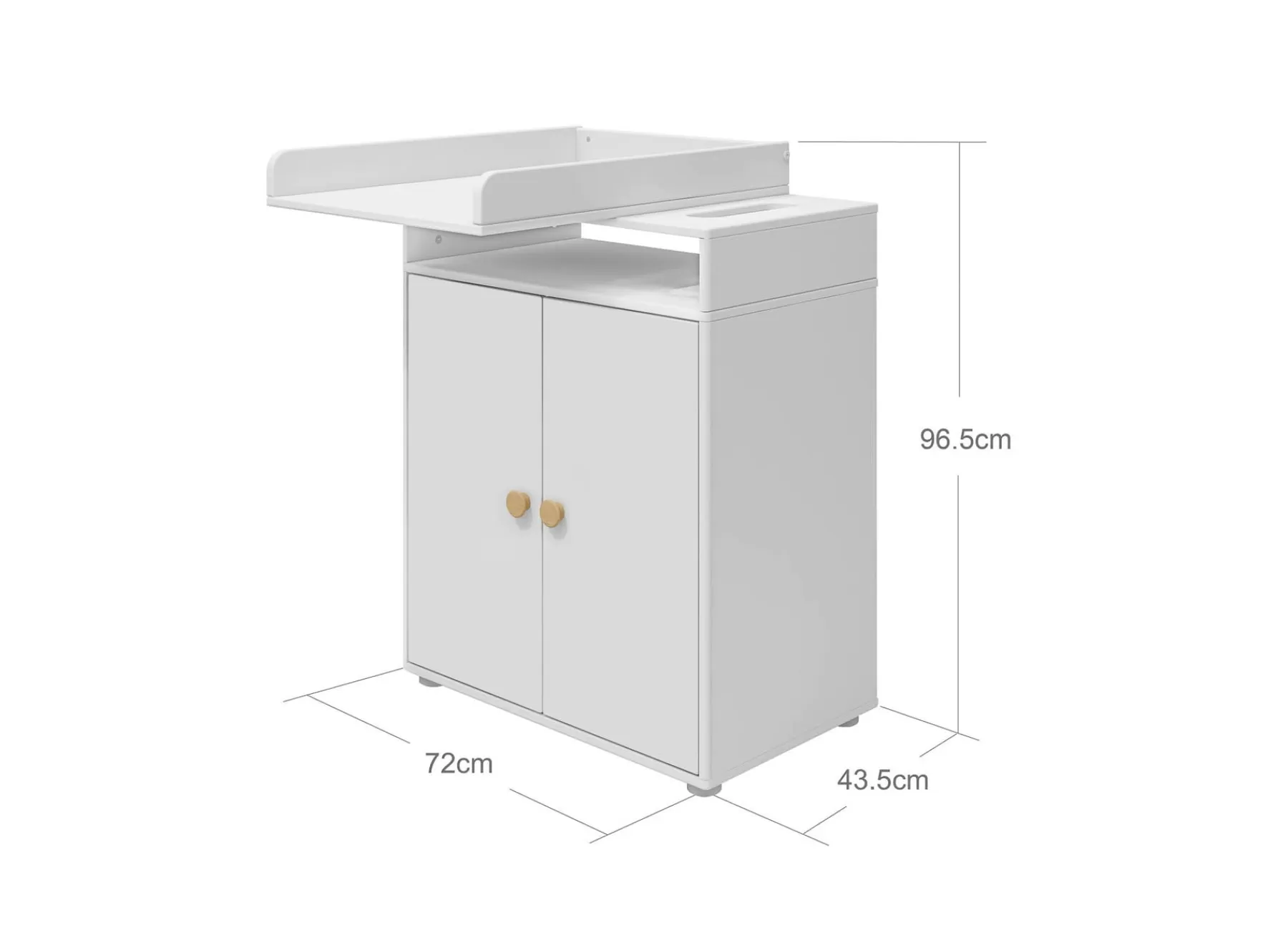 FLEXA Table à langer, 2 portes